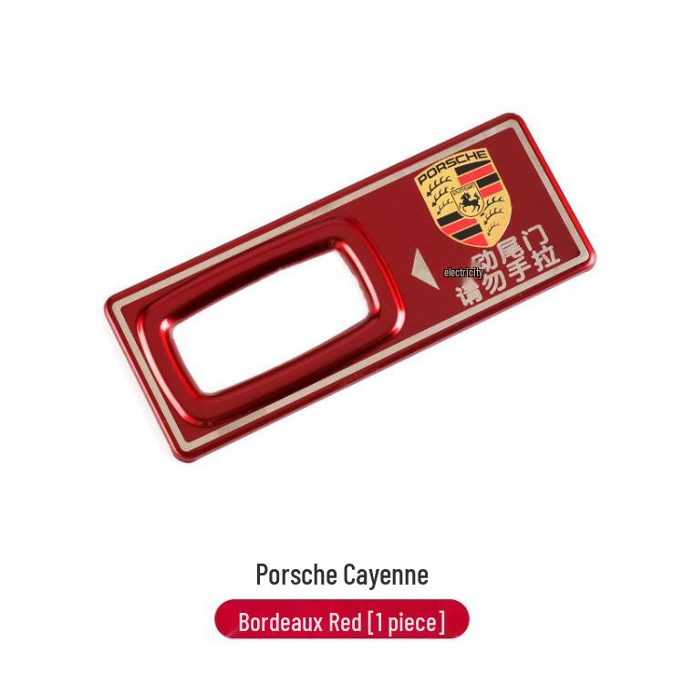 Наклейка-предупреждение об электрической крышке багажника Porsche