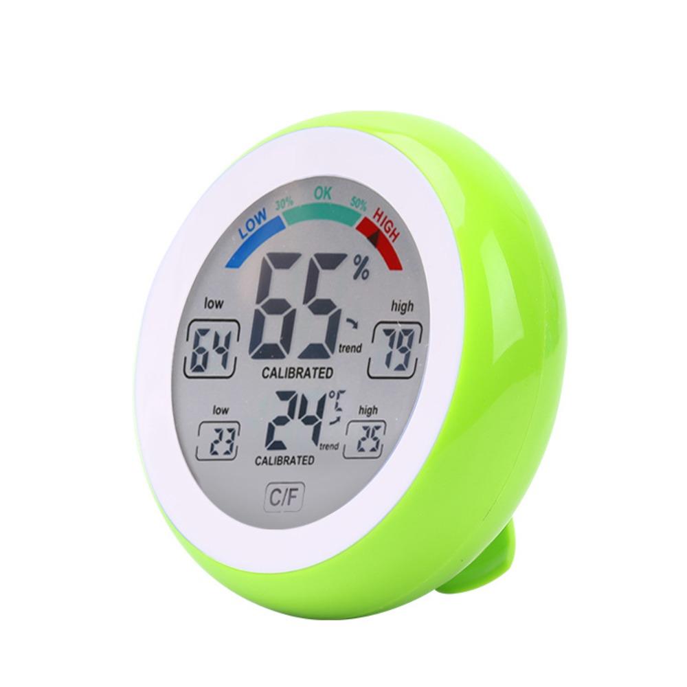 Circular Temperature Humidity Meter Alarm Clock Electronic Clock Greenhouse