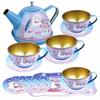 Metal Tea Set: Jug, Cups, Tray, Sweets, Suitcase