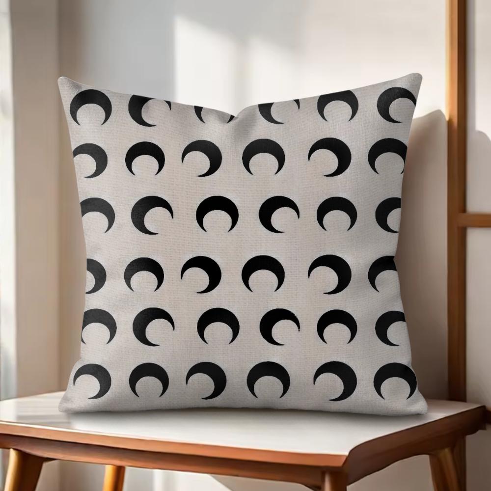 Luxury MMarine Serre Cushion Cover Natural Linen Organic Fabric DoubleSided Printing Couch Pillow Covers Home Decor