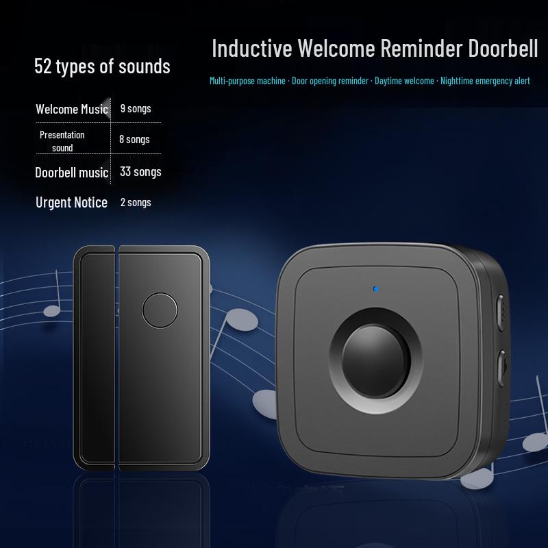 Welcome Door Sensor: Entry Alert & Voice Reminder for Shops