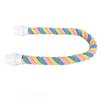 Bird Rope Perch Colorful Flexible Cotton Parrot Swing Climbing Standing Toy for Cockatiels Parakeets S 9.6in