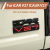 Для Chery iCAUR V27 2026 Черненая Наклейка-Эмблема 3D Логотип-Буква Модифицированные Декоративные Авто Аксессуары