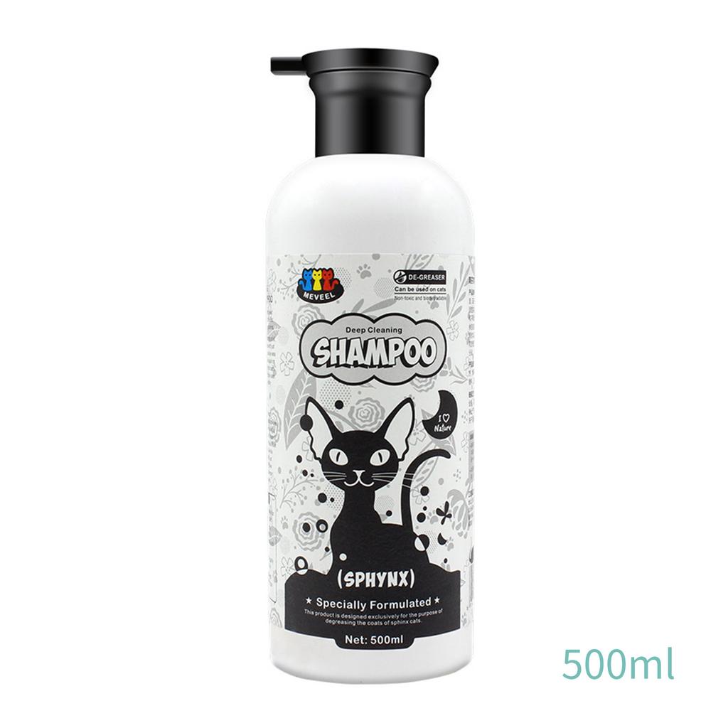 Deep Cleansing Cat Shampoo 500ml Keep Your Pets Clean and Healthy Grooming Mild Sphynx Cat Shower Gel Supplies