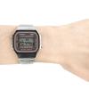 Casio Винтажные унисекс цифровые часы A168WA-5A серебристо-коричневые