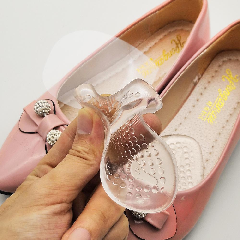 Силиконовые подушечки для поддержки свода стопы и передней части стопы - Прозрачные, Амортизирующие, Противоскользящие, Износостойкие, Утолщенные полустельки