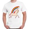Unicorn Middle Finger Pride Rainbow Men Women Unisex Gay Cool Gift T Shirt 2714
