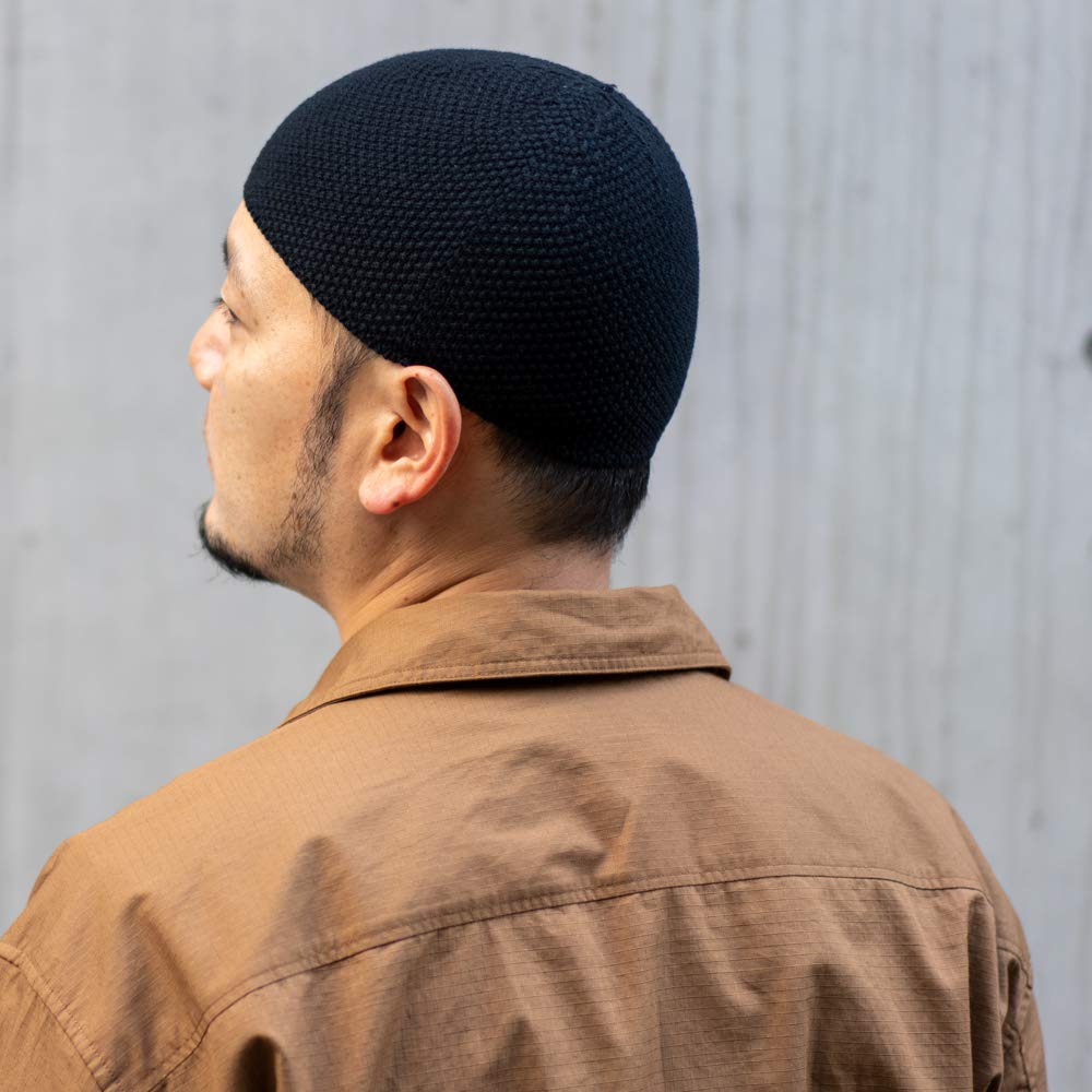 Nakota Премиальный Хлопок Бесшовный Исламский Короткий Вязаный Колпак для Больших Размеров Глубокий Сделано по Размеру Черная Шапка, Бини, Мужской, В наличии, Непрозрачный, Посадка, 100% Хлопок,