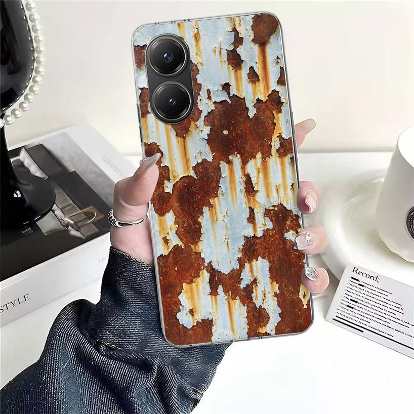 Vintage Industrial Style Rusty Pattern Soft Phone Case For Xiaomi Redmi 15C 15 13C 13 Poco X5 X6 X7 F7 Ultra M7 12C 12 10 10C 9C
