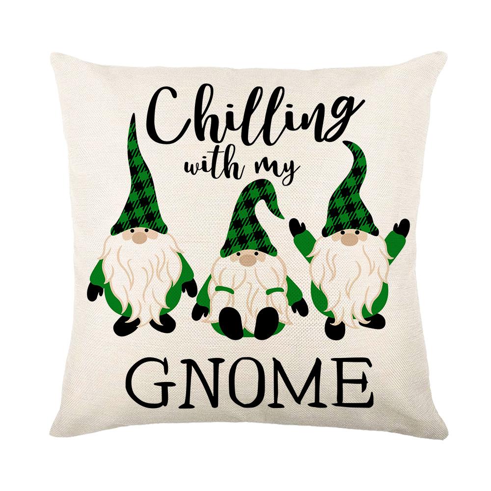 Combination Festival Cushion St. Patrick's Day Cushion Green Plaid Four-leaf Clover Sofa Cushion