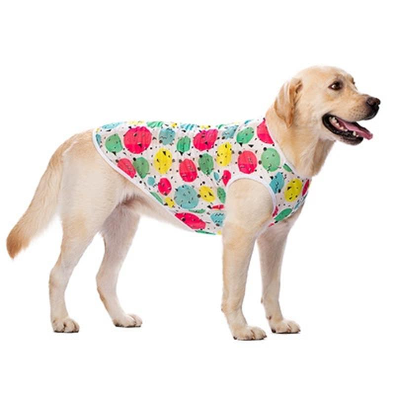 Breathable Summer Pet Dog Clothes For Large Dogs Cool Dog Shirts With Printed Pattern Cooling Dog Vest Sleeveless Jacket For Dog