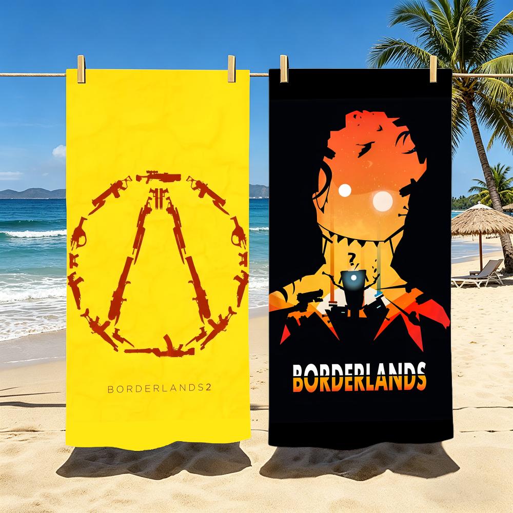 B-Borderlands Gearbox Software Полотенце Полиэстер Пляжное Полотенце Быстросохнущее Без Песка Банное Полотенце Для Лета Бассейна Путешествий Отпуска