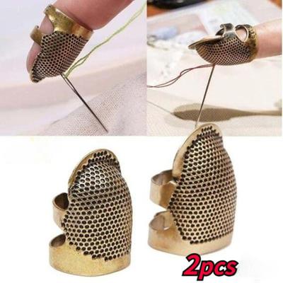 2шт напёрсток для шитья, защита для пальцев, аксессуары для швейных инструментов «сделай сам»