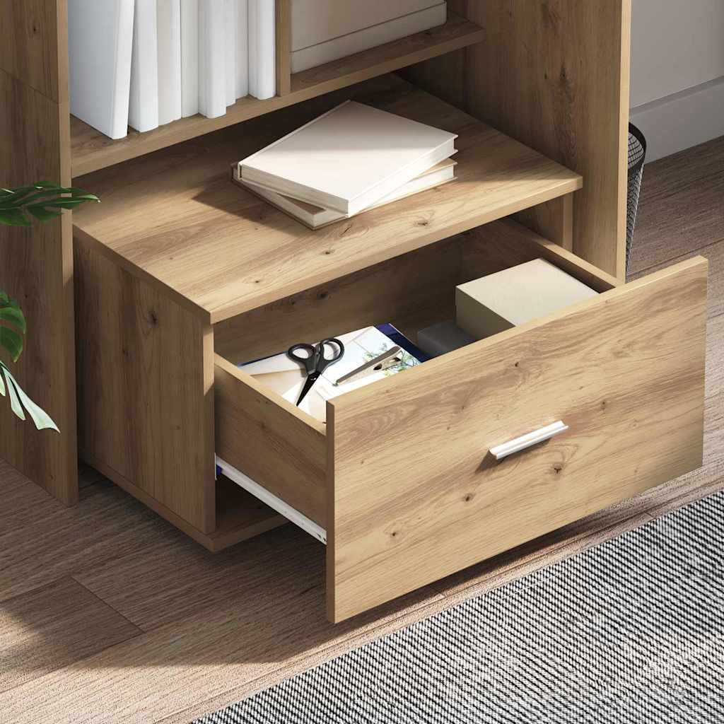 Drawer Cabinet with Wheels Artisan Oak Finish 55 x 45 x 31 cm