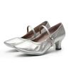 Женская обувь для современных танцев, обувь для бальных танцев на мягкой подошве с закрытым носком, средний каблук