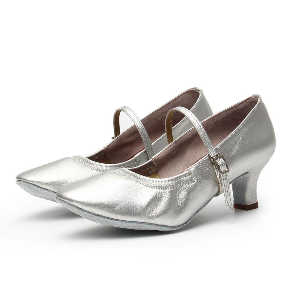 Женская обувь для современных танцев, обувь для бальных танцев на мягкой подошве с закрытым носком, средний каблук