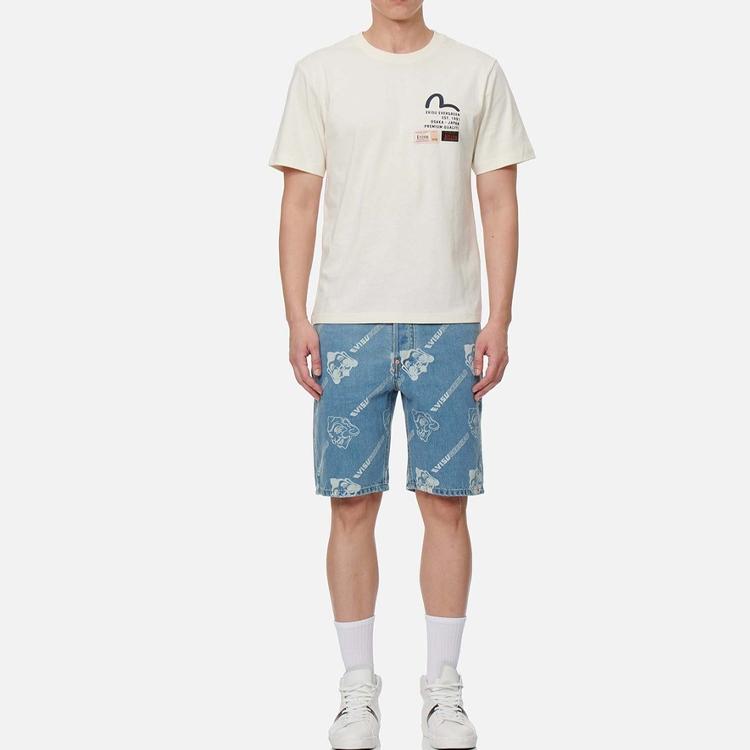 EVISU SS22 Shorts Men's Denim Blue 2ESHTM2DS210XXCT