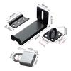 New Stainless Steel Door Clasp Lock 90 Degree Anti-theft Padlock Hasp Right Angle Burglar-proof Door Hasps Door