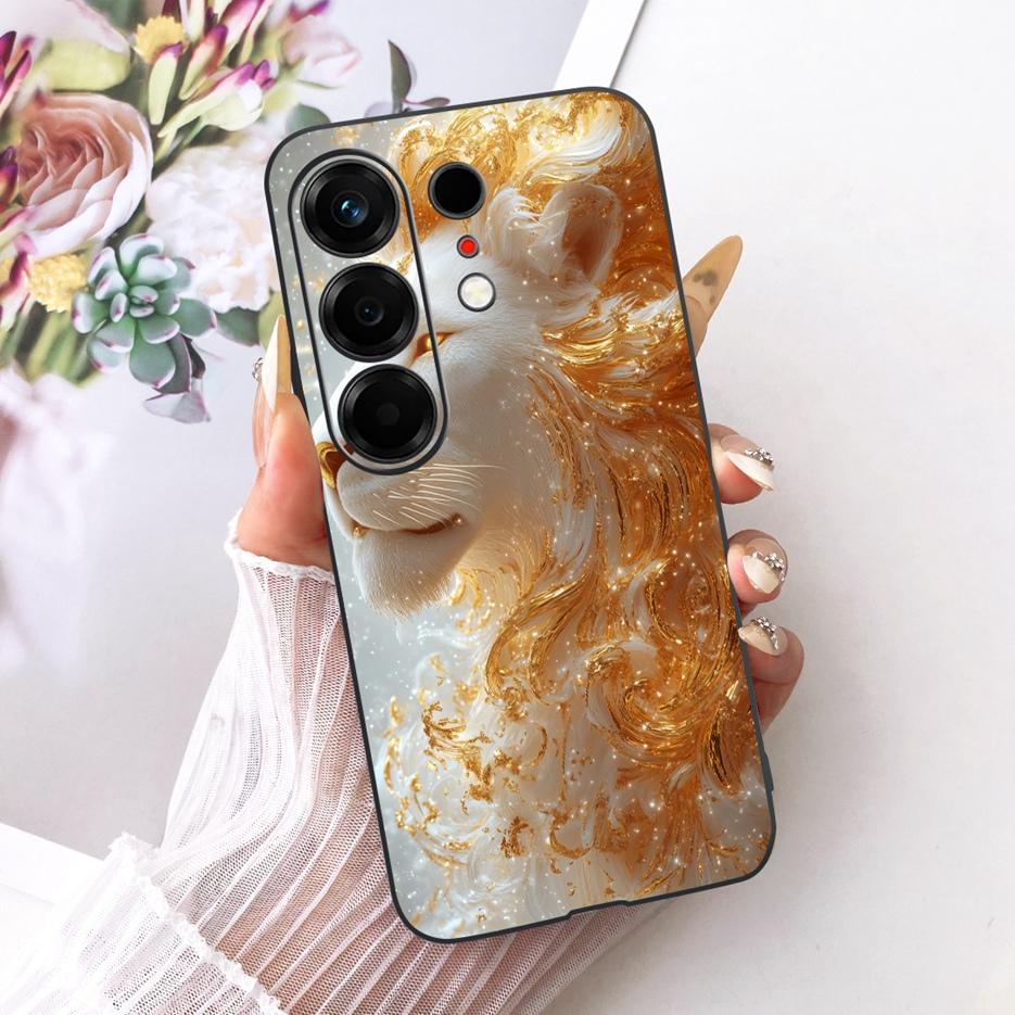 Чехол для Tecno Camon 50 4G CN5 Милый Лев Модный Расписной Чехол Мягкий ТПУ Чехол для Телефона Для Tecno Camon 50 Pro 4G CN5c Camon50 Fundas