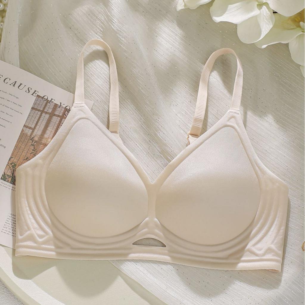 Summer light luxury smooth jelly glue underwear women's non-magnetic no steel ring adjustment soft support bra