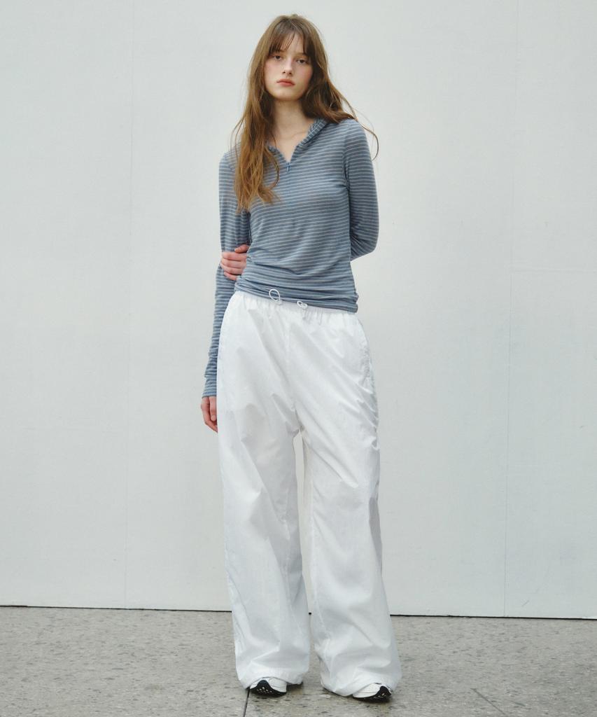 CITTA Volume Wide Drawstring Pants_Ctb562(White)