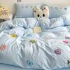 Cartoon Cute Wind Bed 4 Pieces Of Skin-friendly And Comfortable Bed Sheet Quilt Cover Set Single Student Dormitory Bed 3 Sets