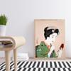 Japanese Geisha Illustration Poster Print Sexy Women Ukiyo E Canvas Painting Antique Asian Wall Art Living Room Home Decor Gifts