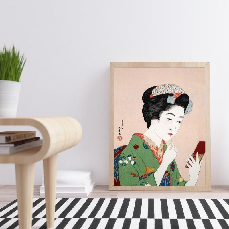 Japanese Geisha Illustration Poster Print Sexy Women Ukiyo E Canvas Painting Antique Asian Wall Art Living Room Home Decor Gifts
