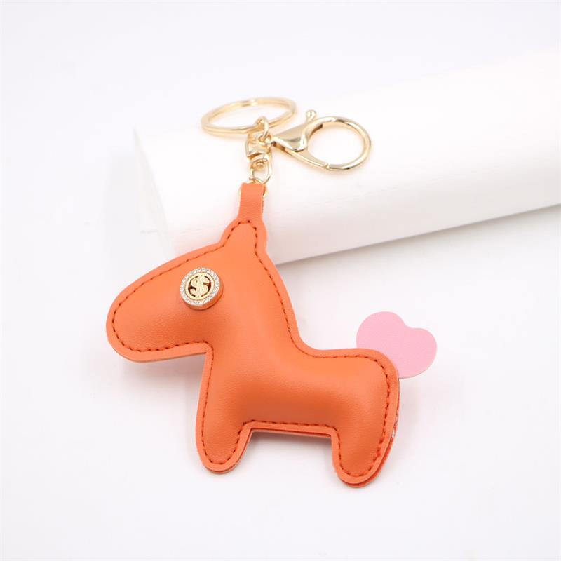 Модный Милый Лошадь Сердце Хвост Пони ПУ Кожа Брелок Подвеска Цепочка для Телефона Подвеска для Сумки Украшение для Рюкзака Аксессуар Подарок