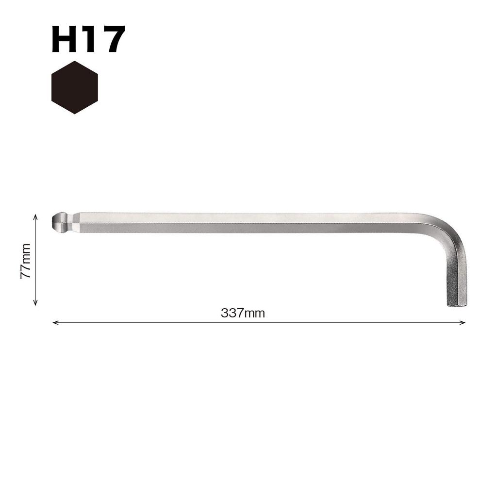 VESSEL 8300BP-L Hexagonal Ball Point L-Wrench, Long Type, 17mm Diameter