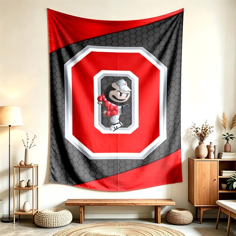 Ohio State Buckeyes (5) Tapestry Suitable For Decorating Homes Dorms And Bedrooms Soft To The Touch And A Perfect Gift For Friends And Family