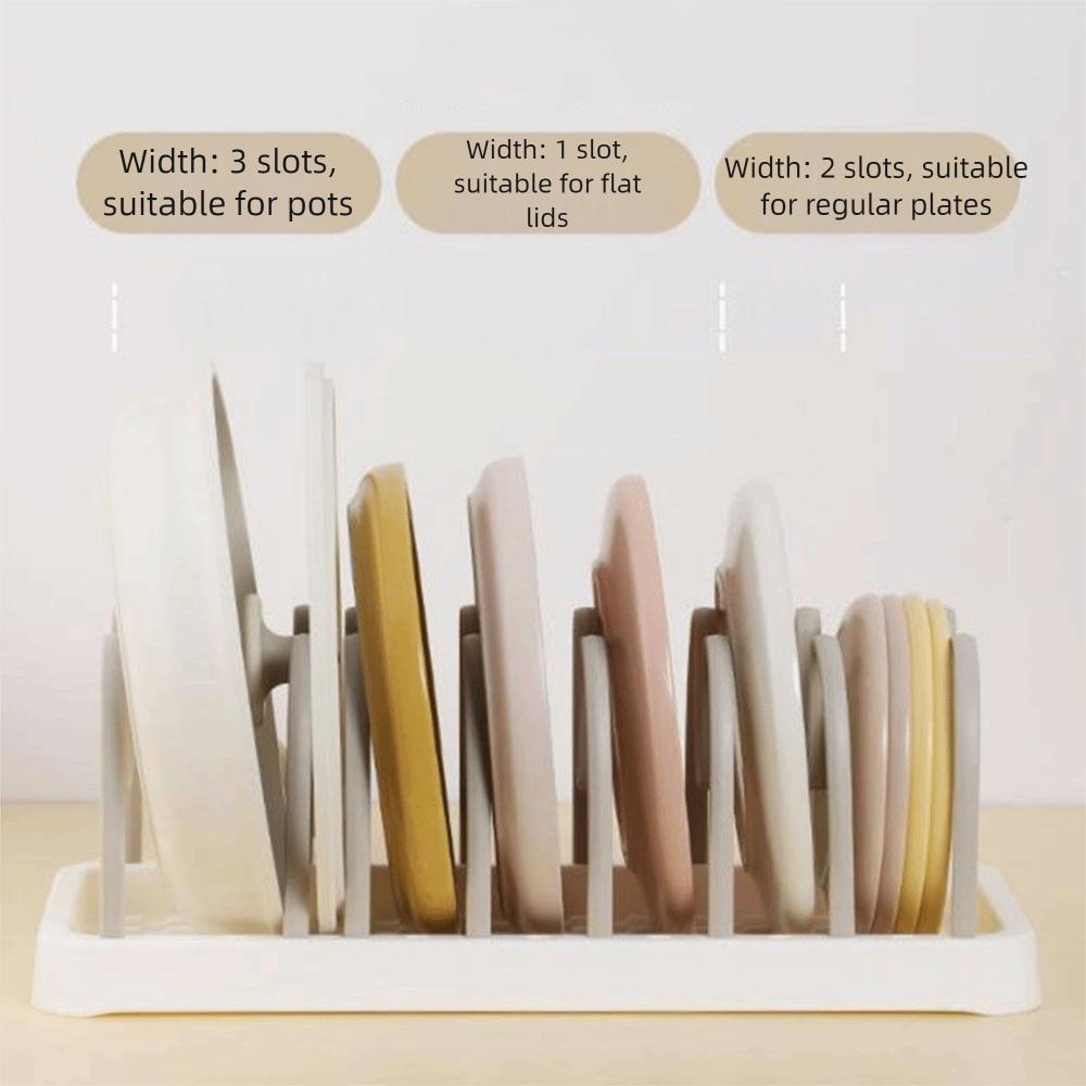 Регулируемая подставка для крышек кастрюль Пластиковая сушилка для посуды Многофункциональный держатель для крышек кастрюль Кухня