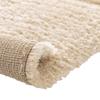 Tapis salon shaggy doux à relief géométrique beige 160x230