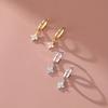 1 Pair of Sparkling Zircon Decorated Earrings, Exquisite and Luxurious Jewelry Suitable for Daily Leisure Weddings, Parties, and Gifts