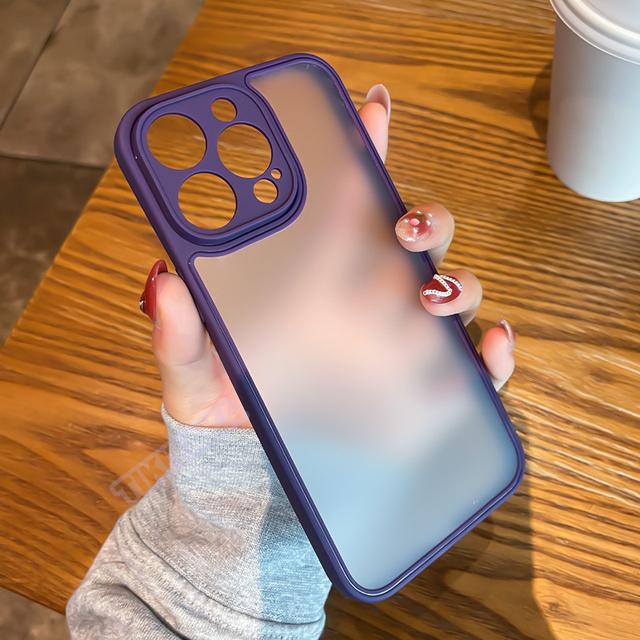 Роскошный ультратонкий матовый защитный чехол для телефона для Iphone 14 13 12 11 Pro Max Xr Xs Max 14plus, мягкий противоударный чехол-бампер