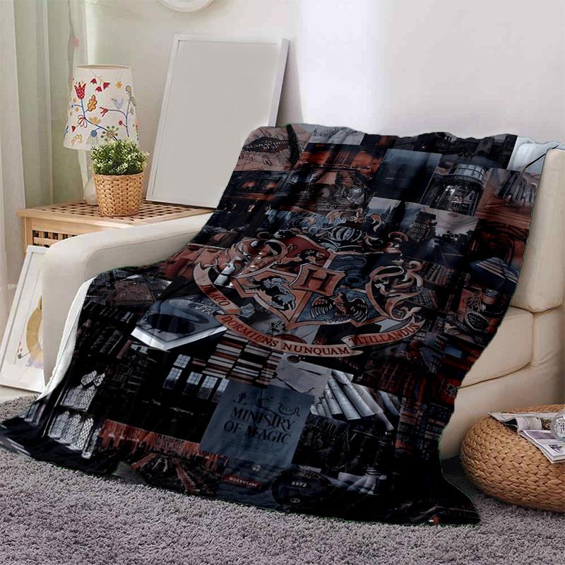 Harry Potter Aesthetic Wall Collage PosterPrint Blanket, Soft Blanket For Sofa Office Bed And Travelling Daughter Birthday Gift esj236