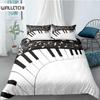 Комплект постельного белья Piano Duvet Cover Set Black Piano Keyboard Music Note Kids Постельное белье Music theme King Size 2/3 шт Мягкий двойной пододеяльник