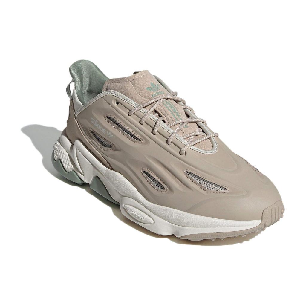 Adidas Originals Ozweego PU Synthetic Leather Rubber Versatile Trendy Durable Lightweight Low-Top Dad Shoes Unisex Sneakers Khaki IF9365