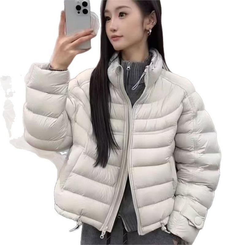 Popular stand-up collar puff short cotton clothes autumn and winter fashion age-reducing solid color coat