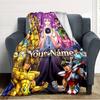Name Custom Saint seiya Print Flannel Blanket High Quality Warm Comfortable Cover for All Seasons Perfect for Gifts Home Decor