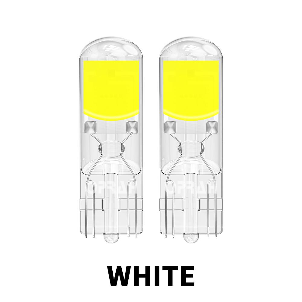 2X T10 W5W 194 T15 W16W LED Bulbs Reading Lights COB Auto Brake Lamp Glass Sapphire Drive-free Dome Light Amber 12V White 6000K