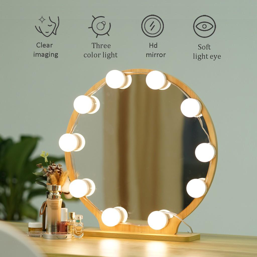 8 LED Makeup Light Kit USB Dimmable Mirror Bulbs Vanity Lighting Lights for Wall Dressing Table Bathroom