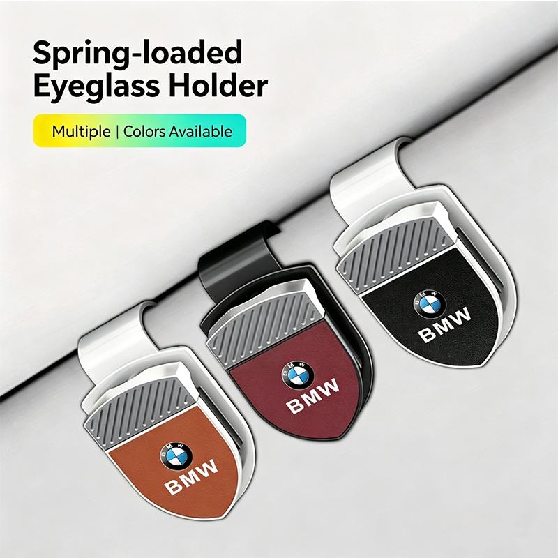 BEKV7 Leather ABS Car Sunglasses Clip Glasses Holder Car Sticker For BMW M 50th E39 E46 E60 E70 E91 E92 F10 F40 G01 X3 X5 X6 X7 Interi