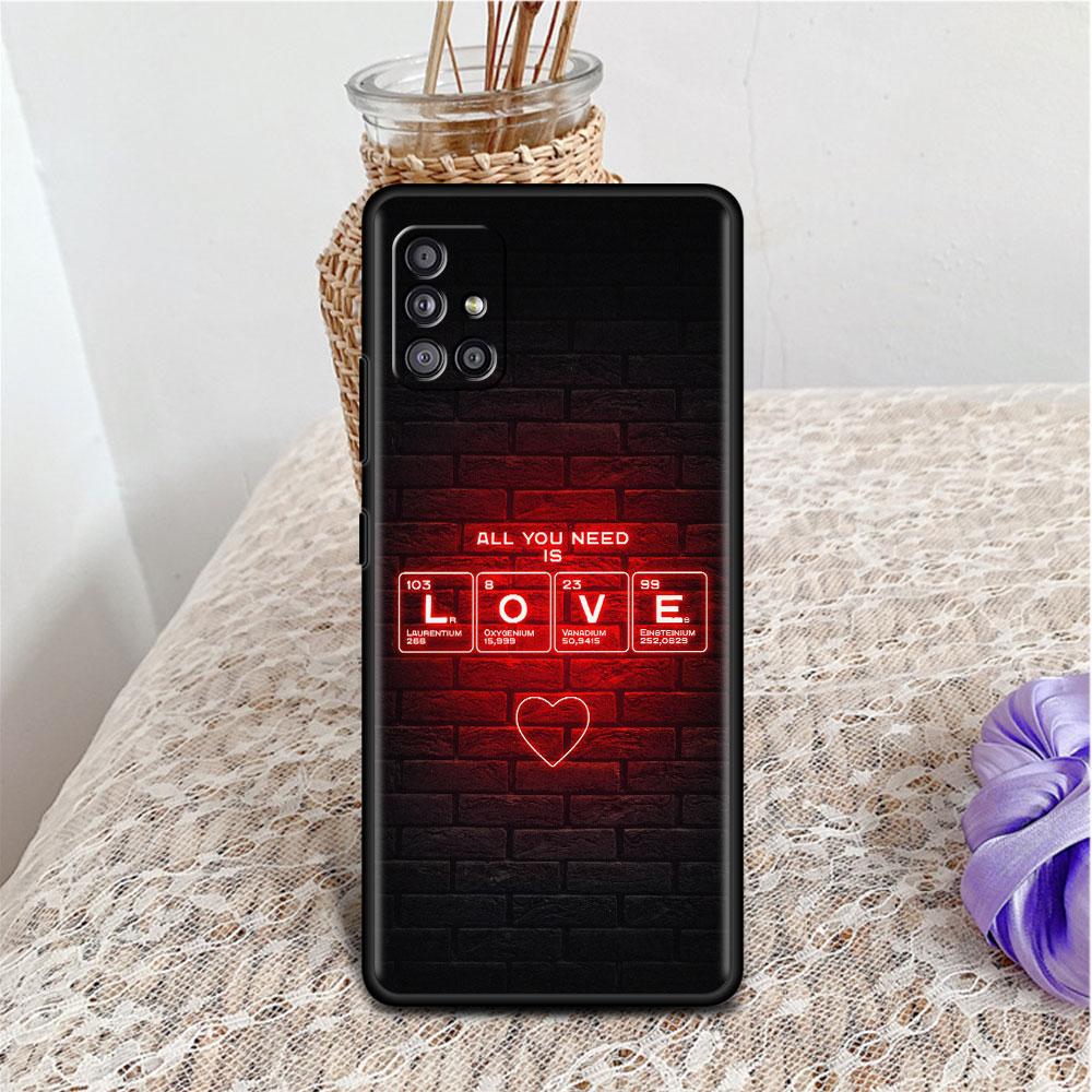 Чехол для Samsung Galaxy A52 A12 A51 A32 A71 A21s A22 A11 A02s A03 A23 A13 A53 A41 A31 A72, мягкий чехол для телефона с милым сердечком, чехол