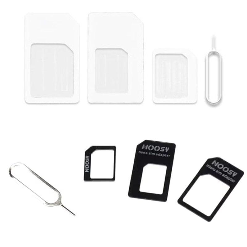 4 In 1 Micro Nano SIM Card Adapter Connector Kit For iPhone Samsung Huawei Xiaomi USB Wireless Router Sims Holder Slot Universal