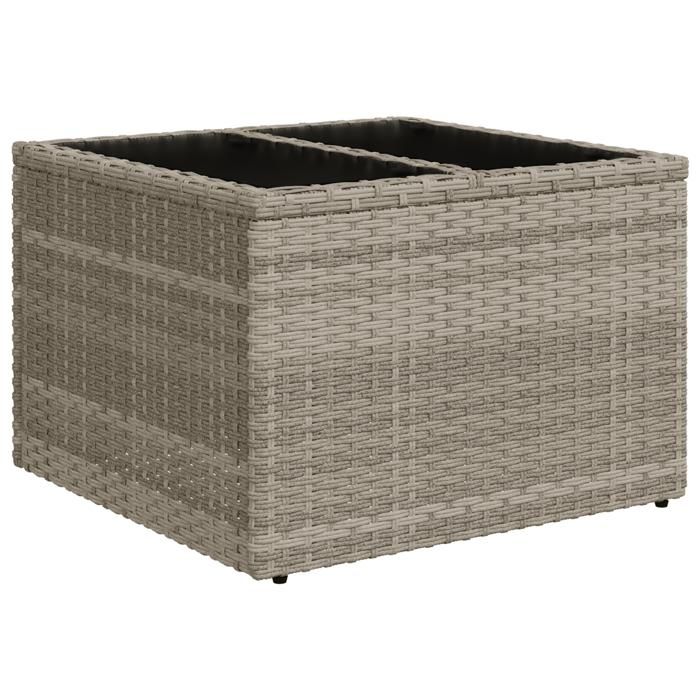 Ensemble de canapé de jardin vidaXL 10 pièces avec coussins gris poly rotin, Canapé de jardin 2 places vidaXL avec rangement 3354541