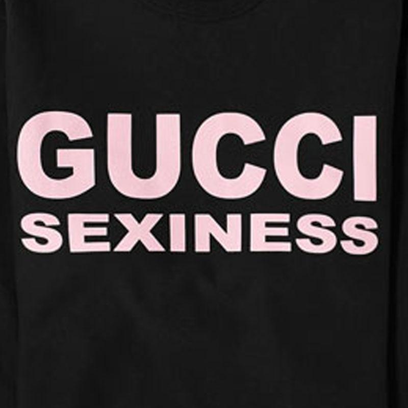 Gucci Sexiness Alphabet Printed Sweatshirt For Men Black Men's 563972-XJCK2-1024