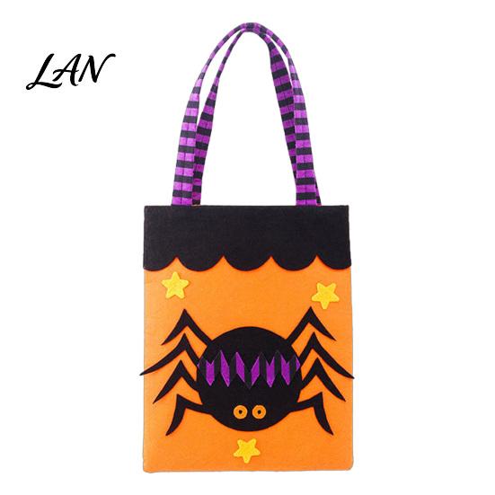 Holiday Photo Props Halloween Candy Bag, Cute Pumpkin Ghost Tote for Kids, Spooky Stiff Material Pouches Cartoon Pattern Treat Bag Party, Trick