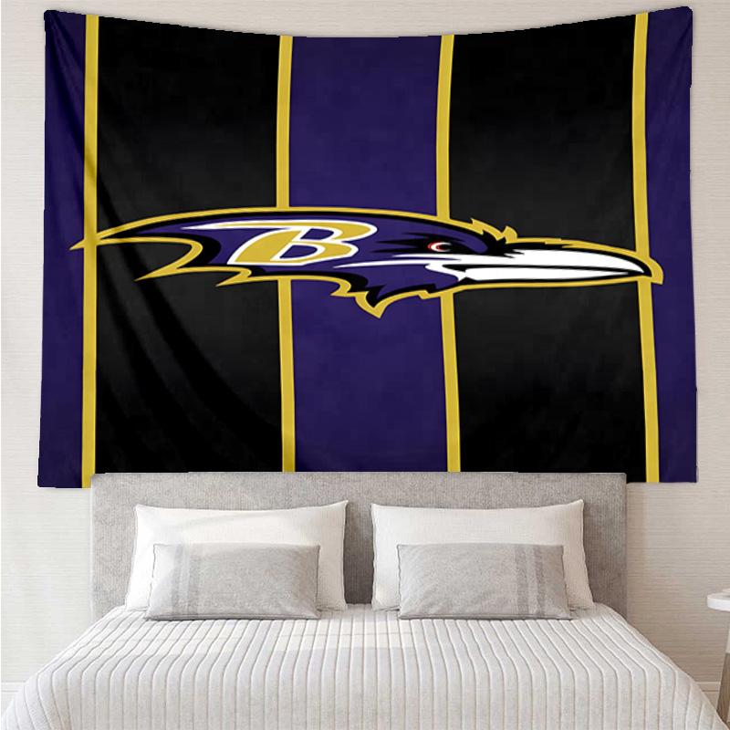 football Ravens Logo Quick-Dry Tapestry Hanging for Bedroom,Livingroom, Playroom,Decor Art Room Wall Tapestry Holiday and Birthday Gifts