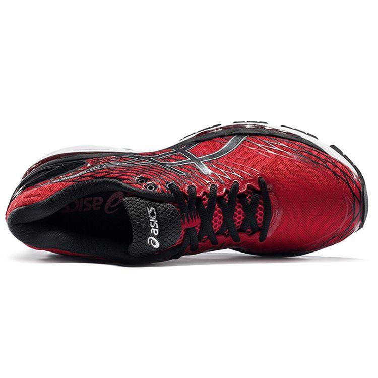 Asics Кроссовки мужские для бега Gel-Nimbus 18 Тканевые Удобные Прочные Низкие Кроссовки Красный Черный T601N-2390